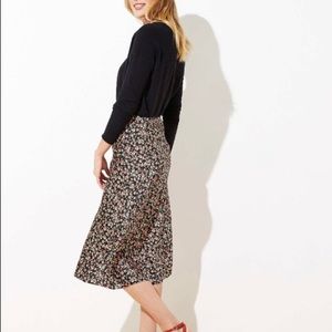 Petite Floral Midi Skirt